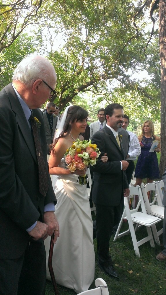 Our beautiful bride, Jessi and her very handsome Dad (and my guy), Jon.